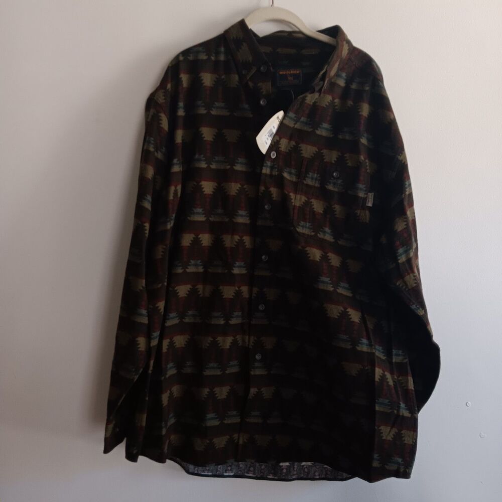 Woolrich Deep Hunter Southwestern Blanket Aztec Men’s Shirt XL Outdoor Camp